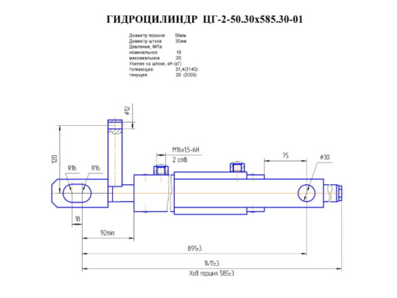 ЦГ2-50.30х585.30-01