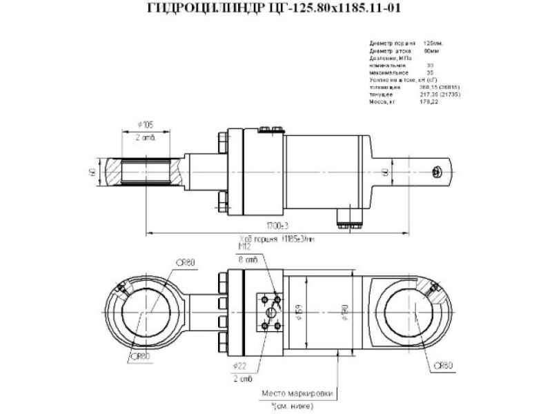 ЦГ-125.80х1185.11-01