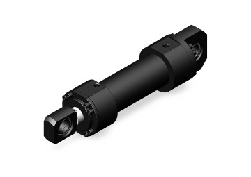 Гидроцилиндр на винтах с проушинами и шарнирными подшипниками